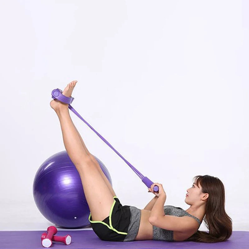 4 Tube Fitness Resistance Bands Latex Pedal Exercise