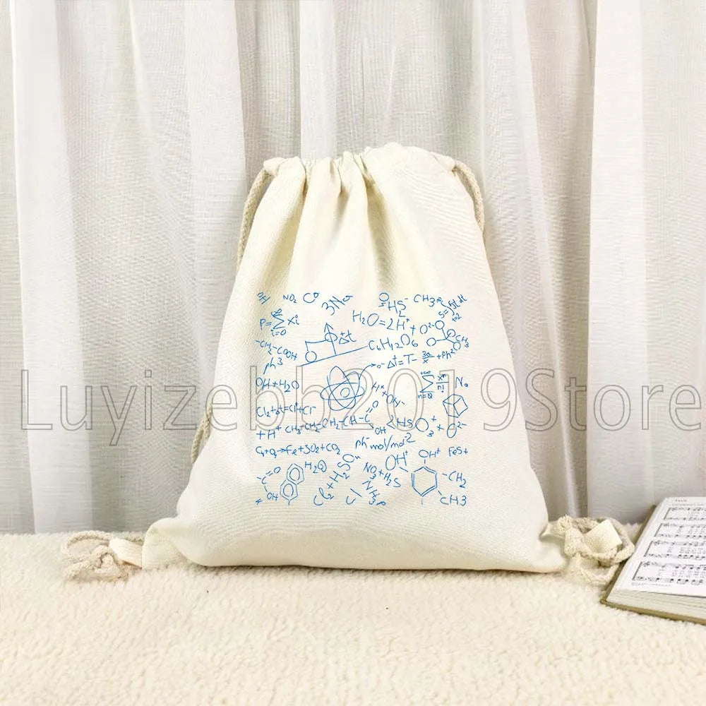 Funny Chemistry Biology Science Art Cute Gifts Canvas Drawstring Bags - GilloServ