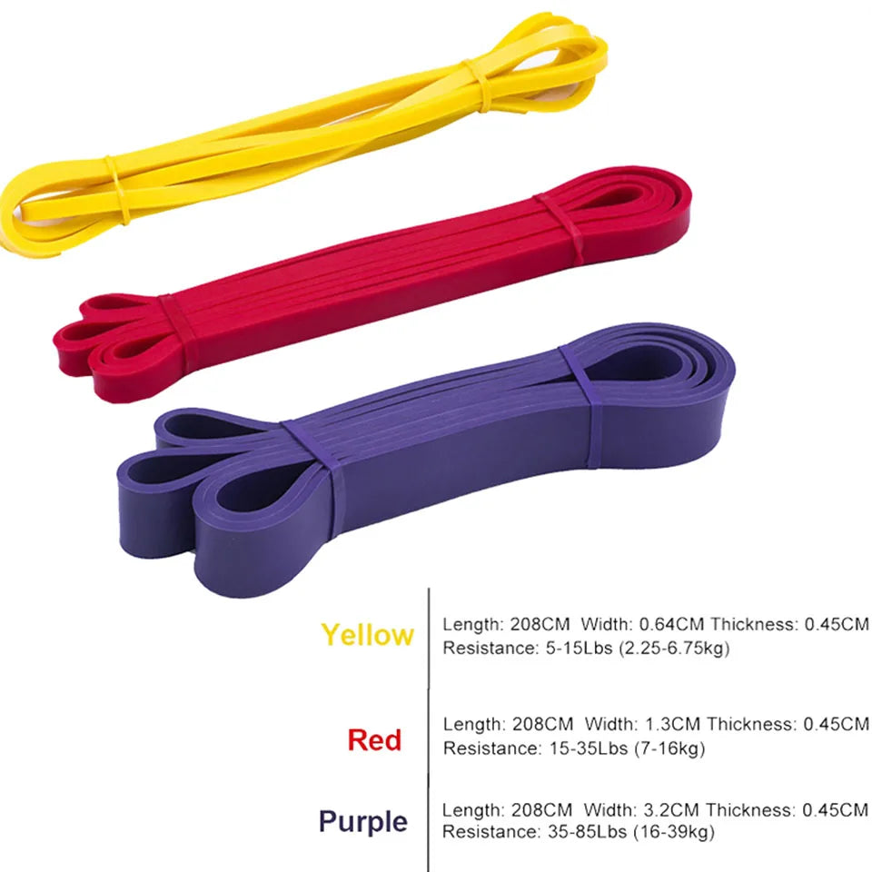 Unisex Fitness 208cm Rubber Resistance Yoga Band Pilates