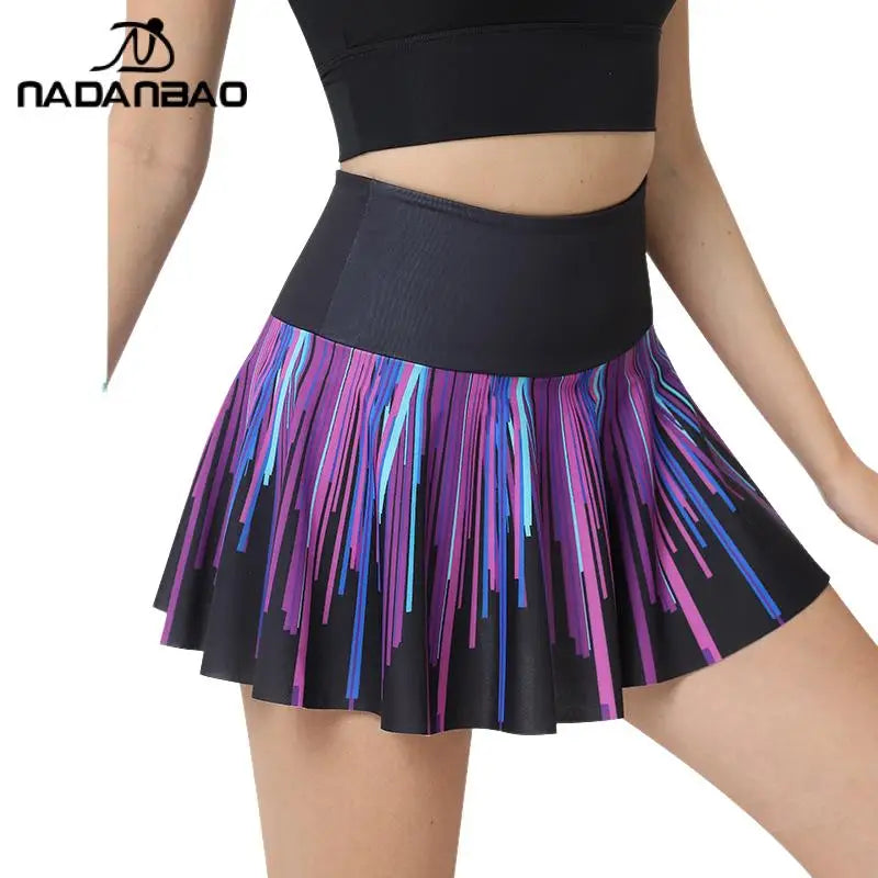 Floral Print Shorts Skirt Fashion High Waist Pleated Women sports - GilloServ