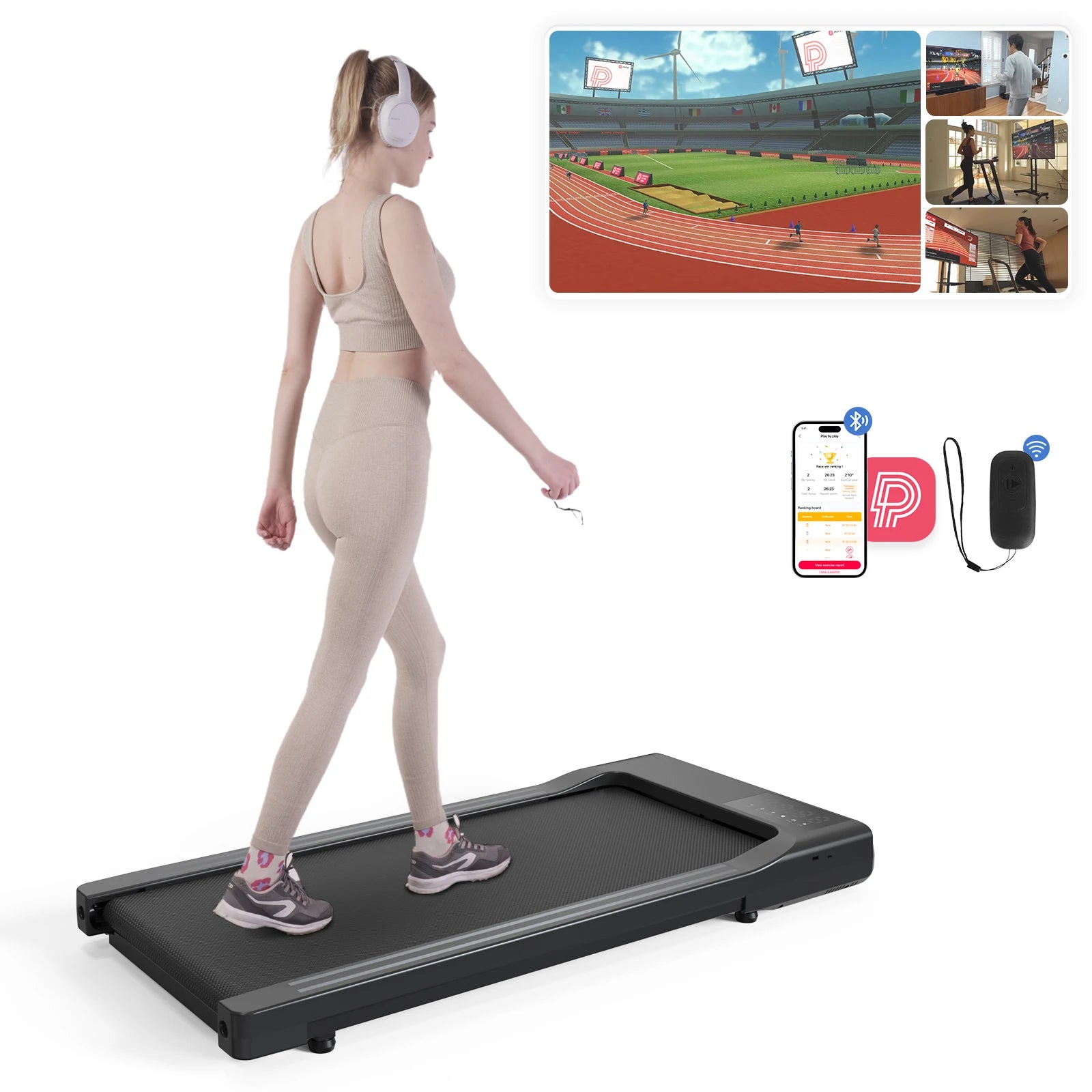 Hot Sale Treadmill 2in1 Treadmills for Home/Office Remote Control LCD Display Adjustable Speed Walking Pad Exercise Machine - GilloServ
