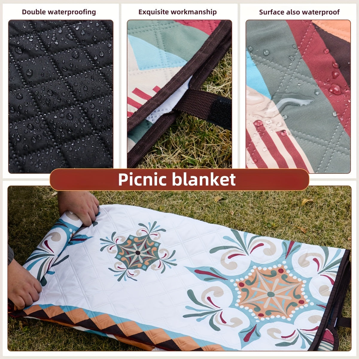 Outdoor Camping Blanket Waffle Weave Picnic Mat - GilloServ