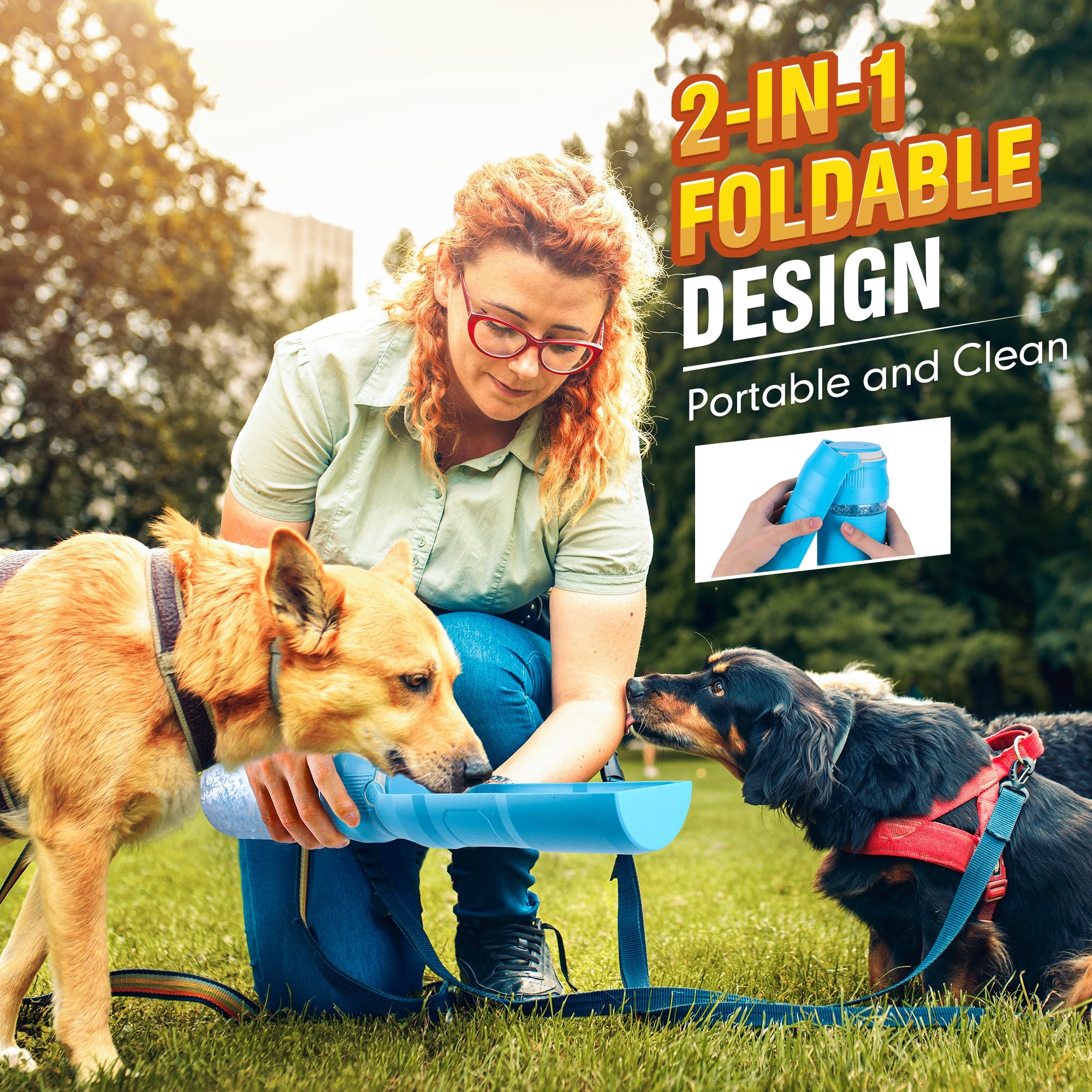 Foldable Freeze Dog Water Bottle - GilloServ