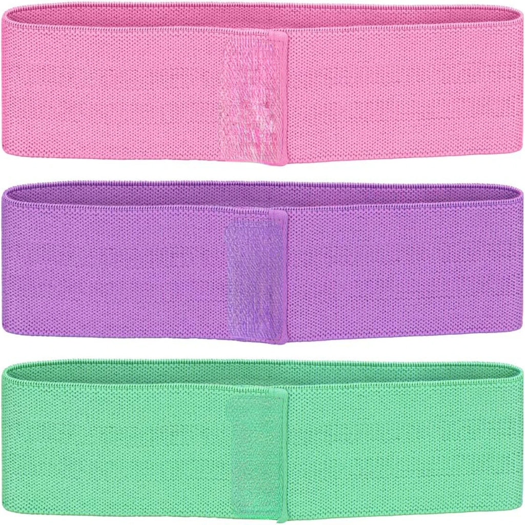 Sturdy Anti Slip Wide Resistance Bands Set for Legs// Butt //Hips - Elastic Exercise Loop - GilloServ
