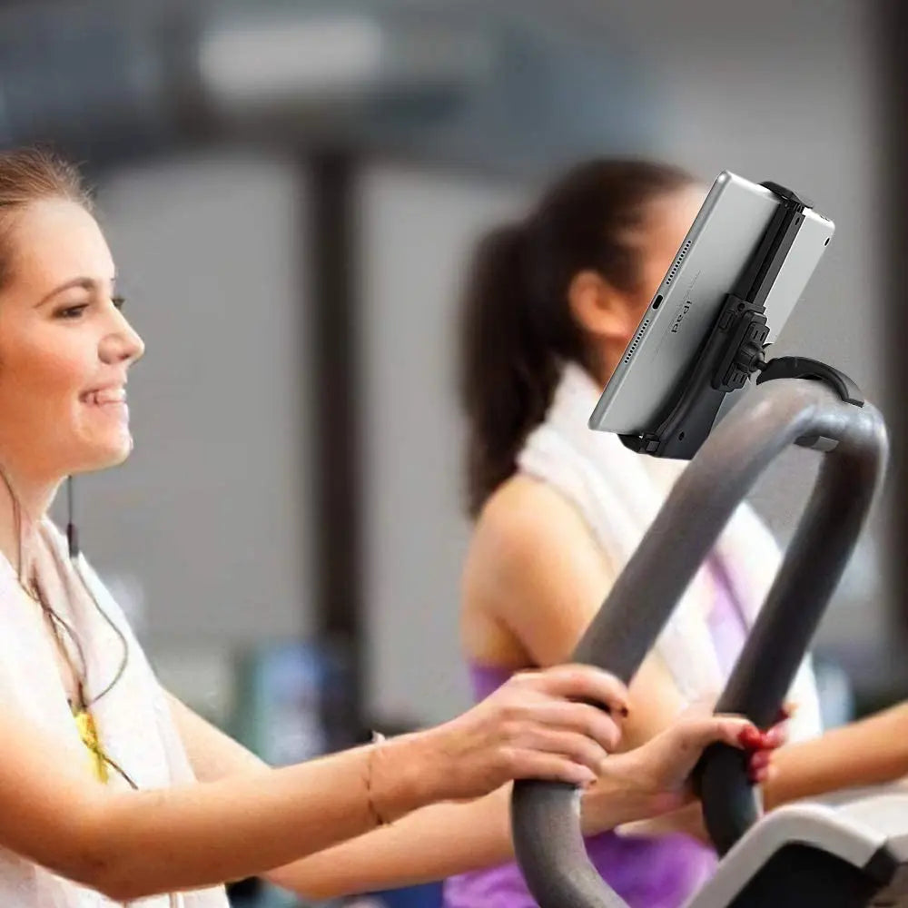 Universal Indoor Gym Treadmill Tablet Holder Bike Bicycle Handlebar Clip Stand Support For iPad Pro Air 5 4 3 Samsung Tablet PC - GilloServ