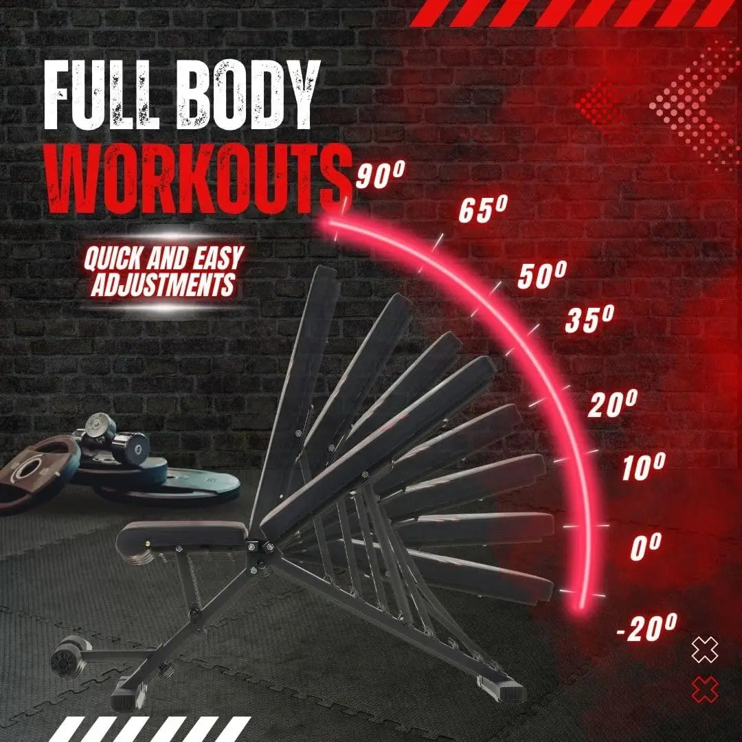 Adjustable Weight Bench Professional Grade Fitness Equipment - GilloServ