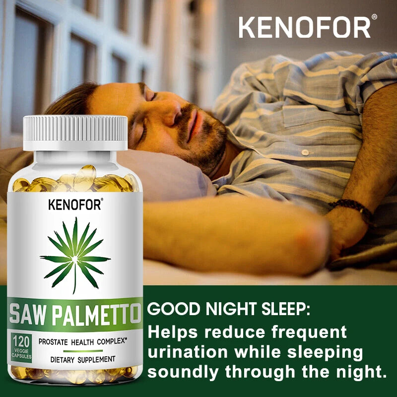 Saw Palmetto Nutrition Capsules //Premium Men's Prostate Health Supplement That Helps with Urination and Promotes Healthy Hair - GilloServ