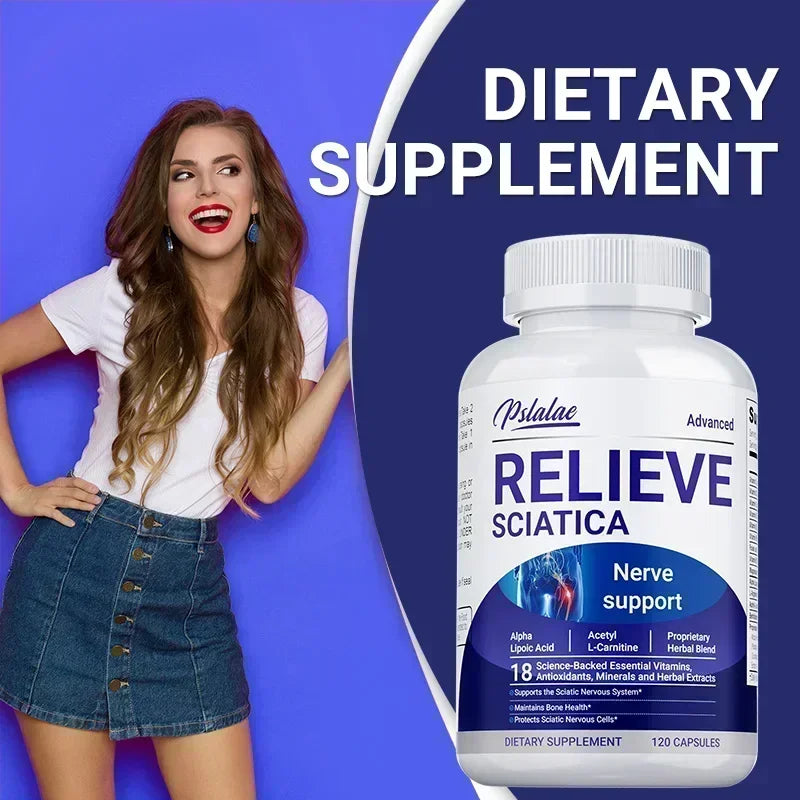 Relieve Sciatica Capsules - Contains B Vitamins To Support Sciatic Nerve Health,