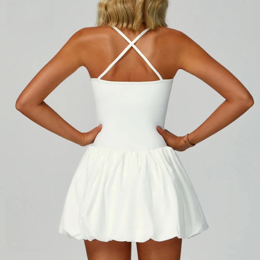 Tennis Skirt Slim Backless Dress Outdoor Casual Running Workout Clothes - GilloServ