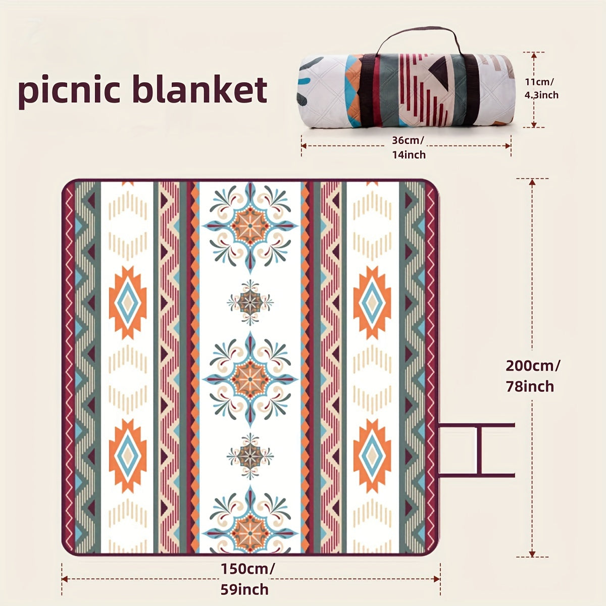 Outdoor Camping Blanket Waffle Weave Picnic Mat - GilloServ