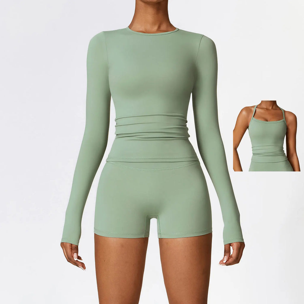 Best 2/3PCS Yoga Set Women Workout Set Seamless Sportswear Gym Clothing - GilloServ