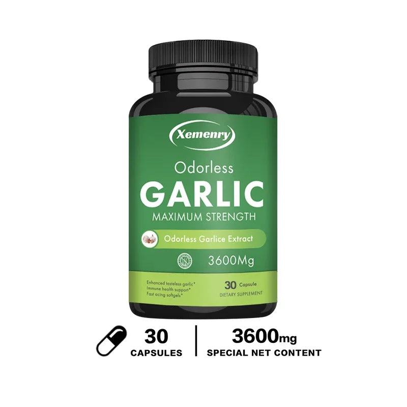 Organic Garlic Extract Capsule,for Immune and Cardiovascular, Cholesterol Health Support Nutrition Supplement - GilloServ