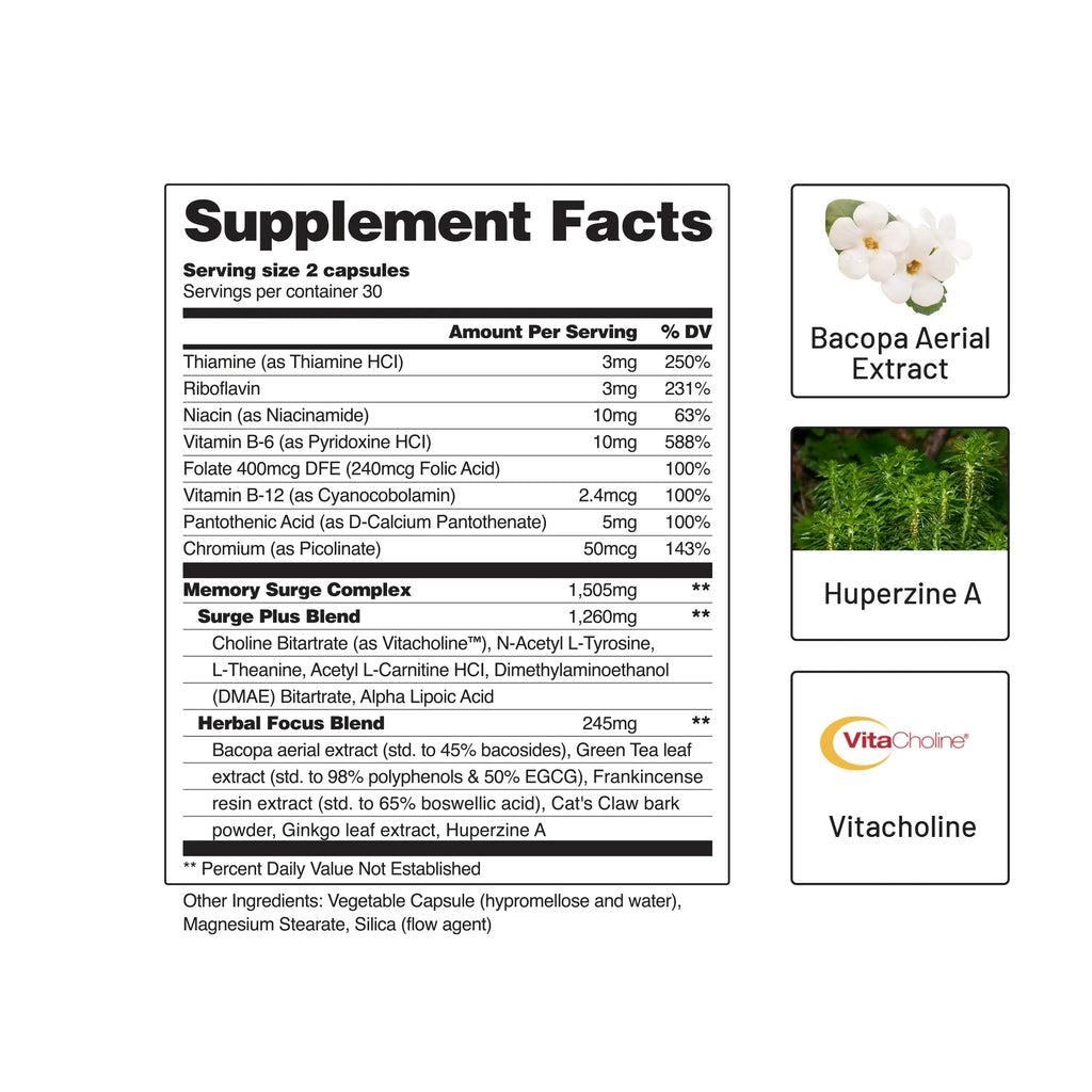 Vitamin B-6, Vitamin B.12 Supplement for Brain Health, Memory & Concentration Support, - GilloServ