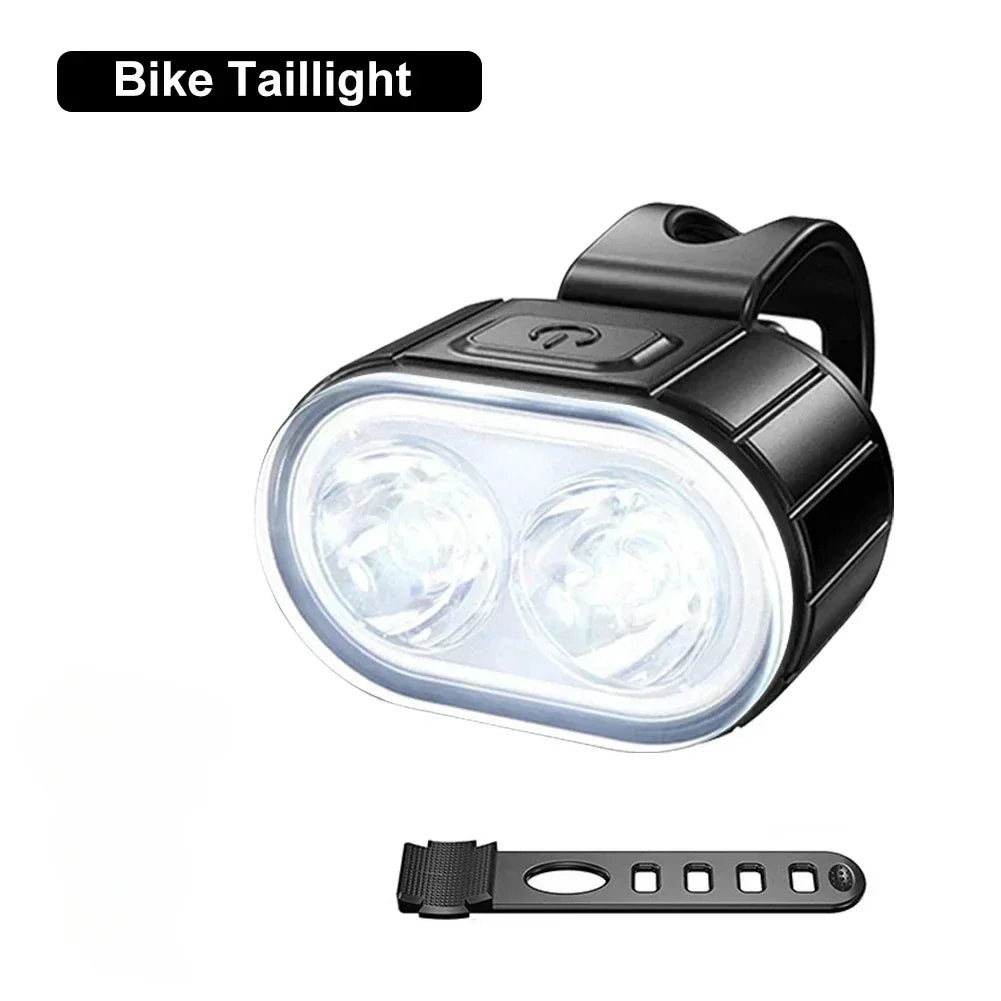 Front Rear Bike Lights Rechargeable Bicycle Cycling USB Flashlight - GilloServ