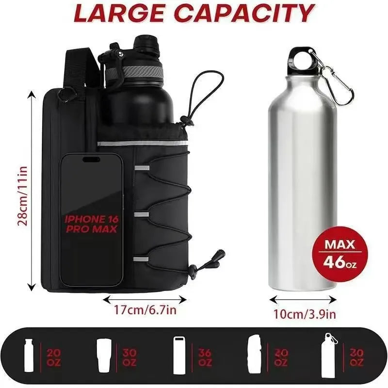 Magnetic Water Bottle//Bag Adjustable//Large Capacity Gym Bottle