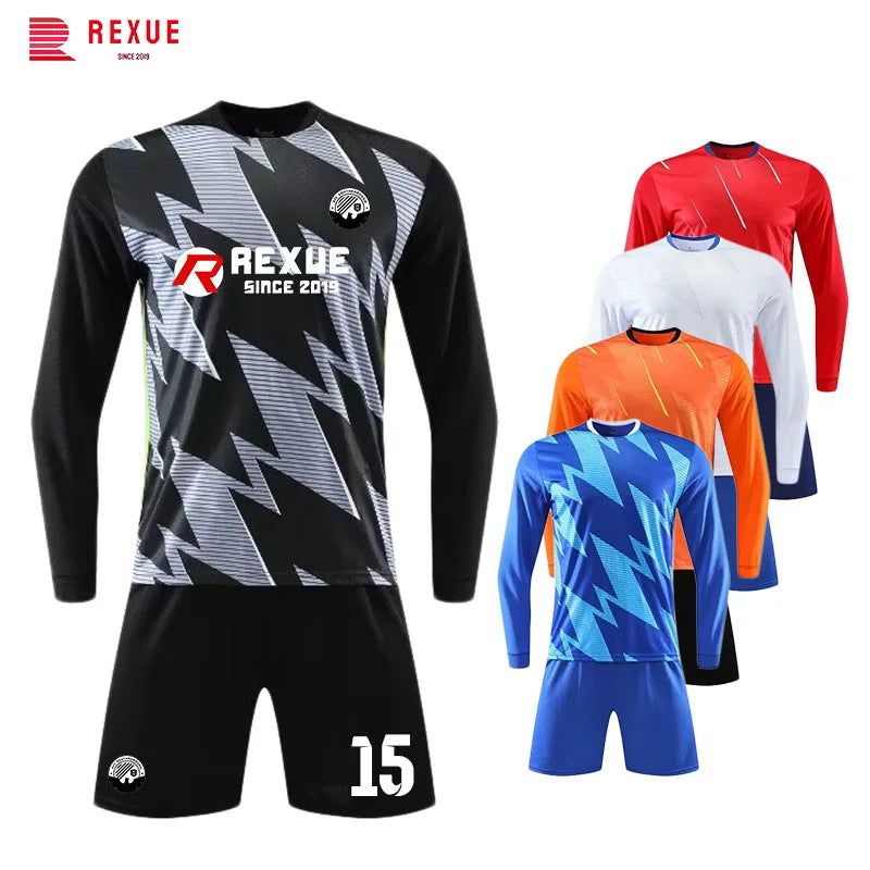 Long Sleeve Football Jersey Set Uniform Suit for Children - GilloServ