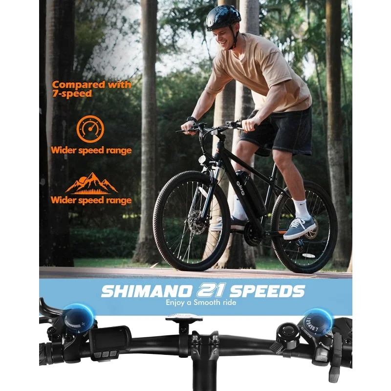 Racer Electric Bike for Adults - 21-Speed Mountain Lightweight - GilloServ