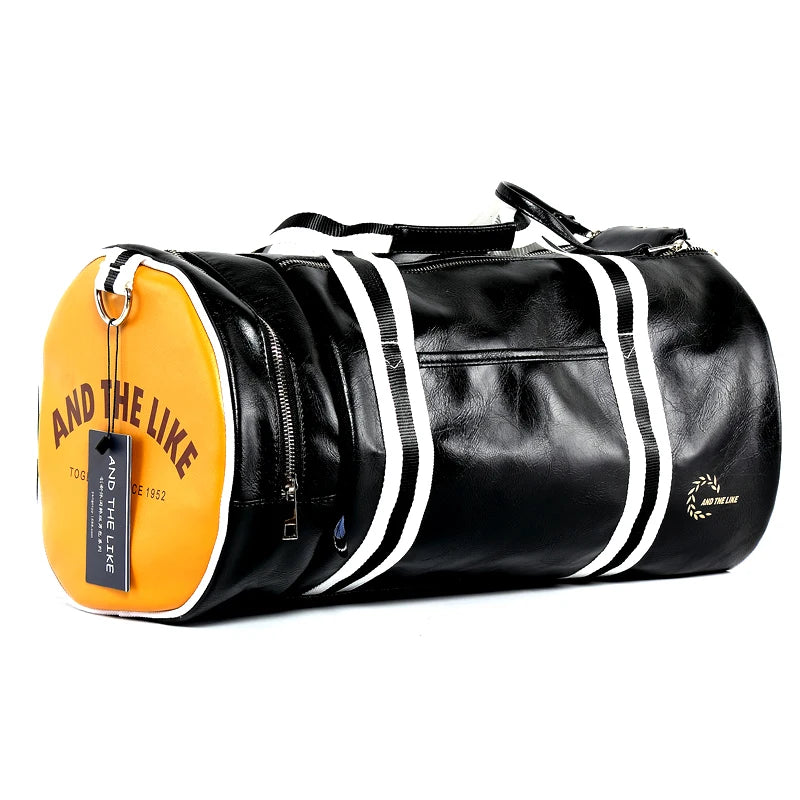 Gym Bag Men And Women Shoulder Bag, Portable Training Basketball Bag Cylinder, - GilloServ