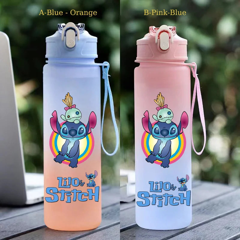 750ML Stitch Straw Water Bottle Eco-Friendly Plastic Water Cup - GilloServ