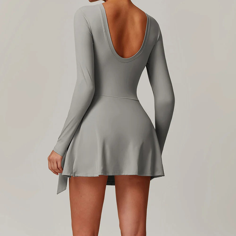 Gym Jumpsuit Fitness Suit Short Sets V Back Sports Overalls Tracksuit - GilloServ