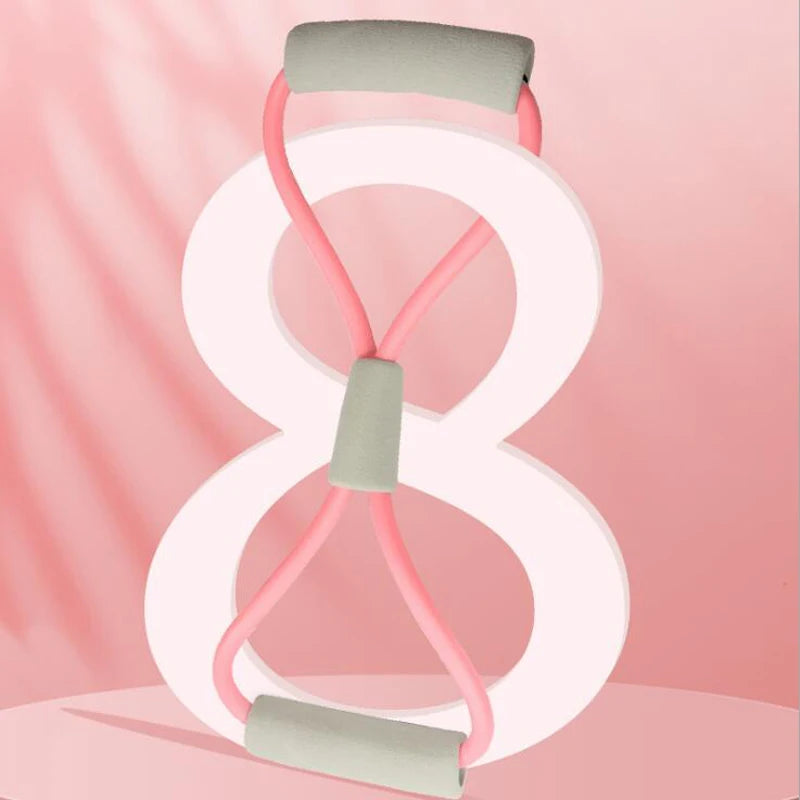 2pcs Fitness Resistance Bands Yoga Puller 8 Word Tension Back