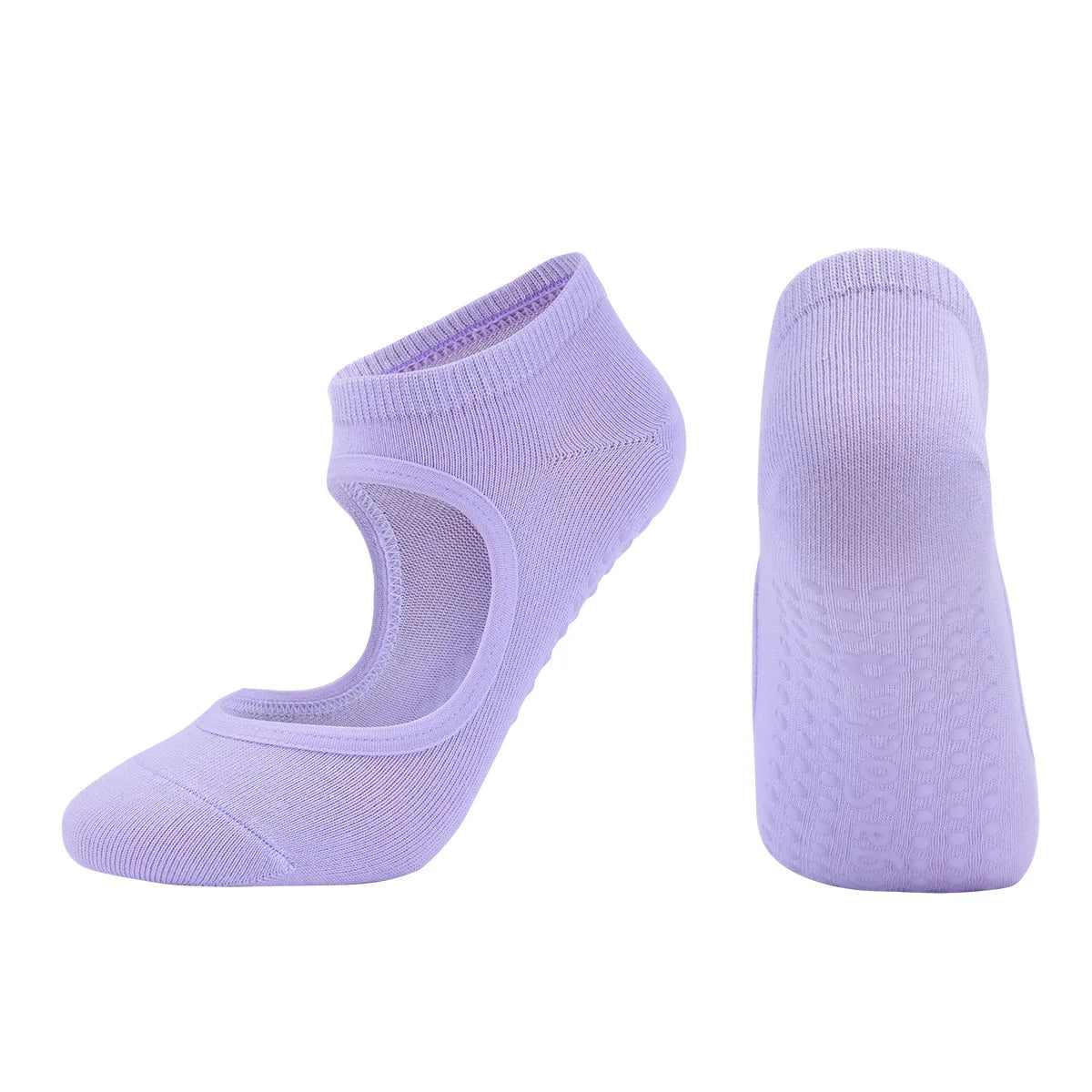 High Quality Women Pilates Socks Anti-Slip Breathable Backless Yoga Socks Ankle Ladies Ballet Dance Sports Socks for Fitness Gym - GilloServ