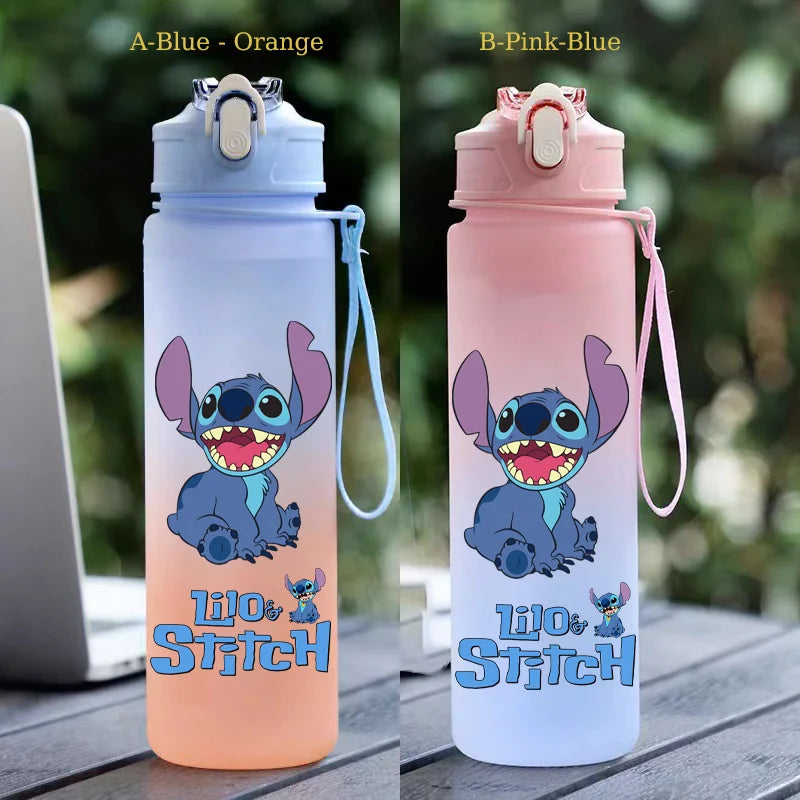 750ML Stitch Straw Water Bottle Eco-Friendly Plastic Water Cup - GilloServ