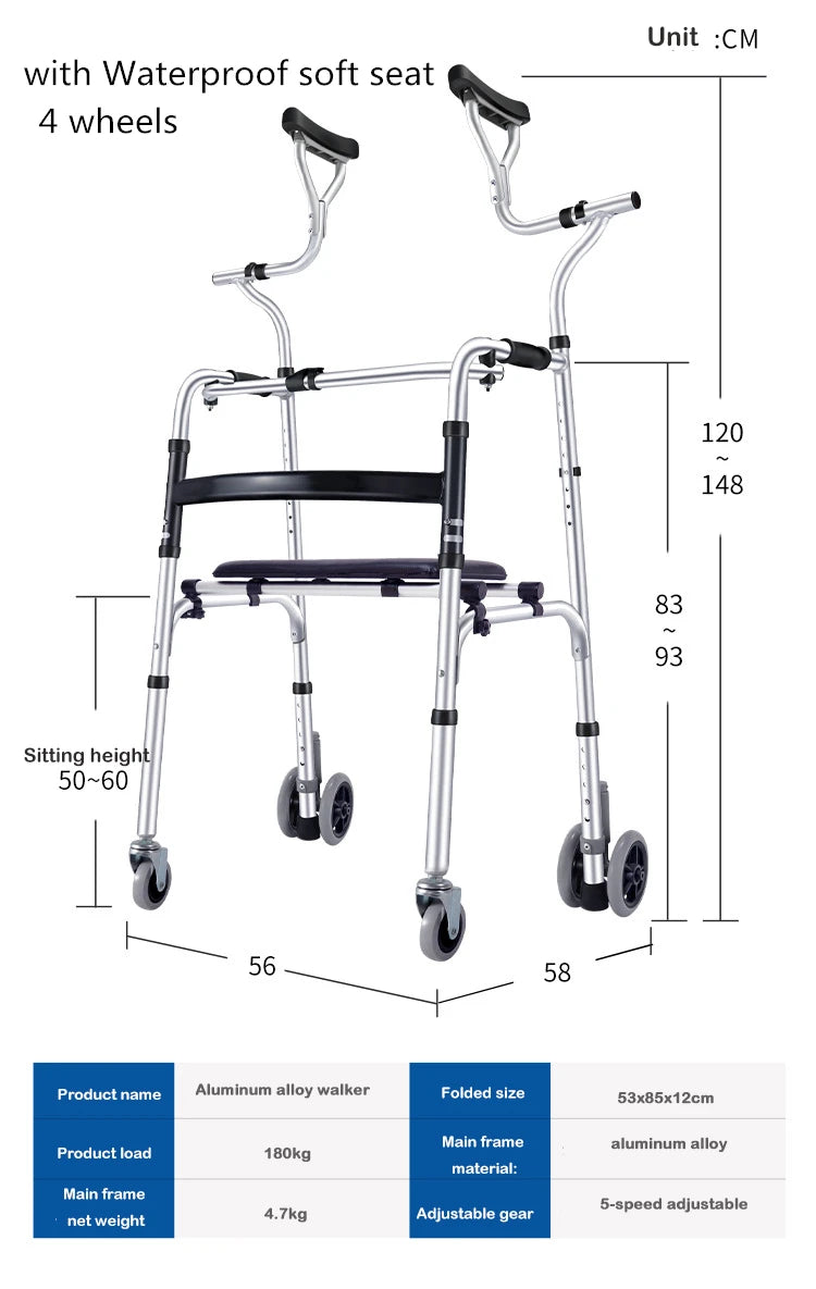Elderly Rehabilitation Walker Device Underarm Crutche Walking Stick - GilloServ
