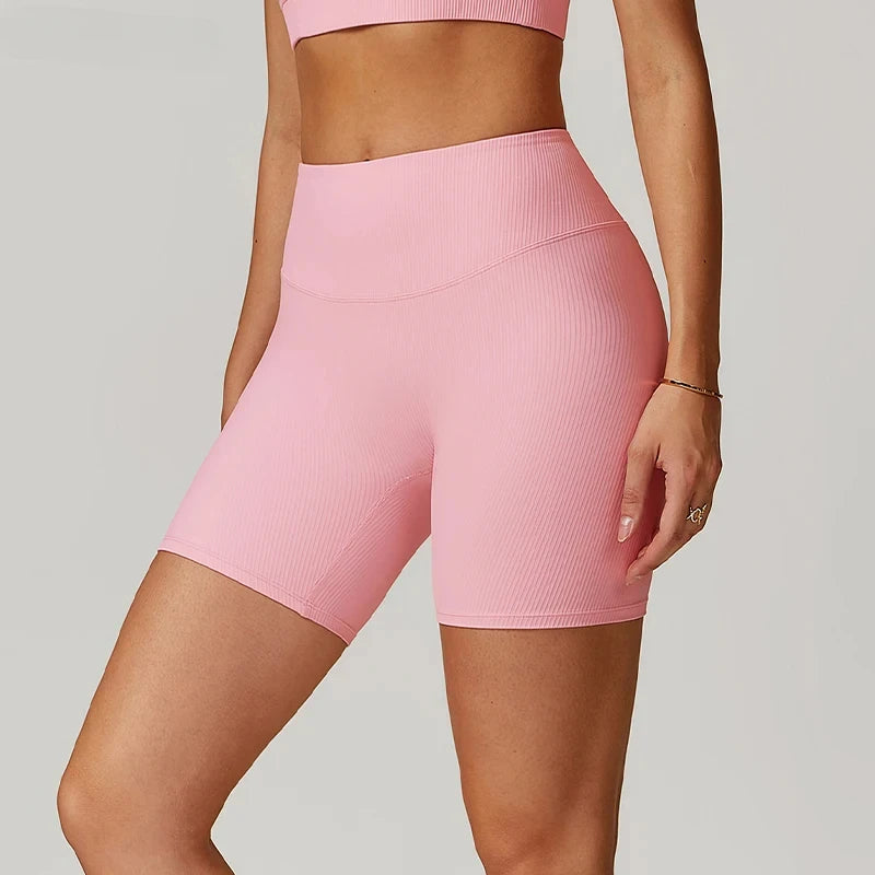 Women Yoga Shorts High Waist Quick-Dry Push Up Gym - GilloServ