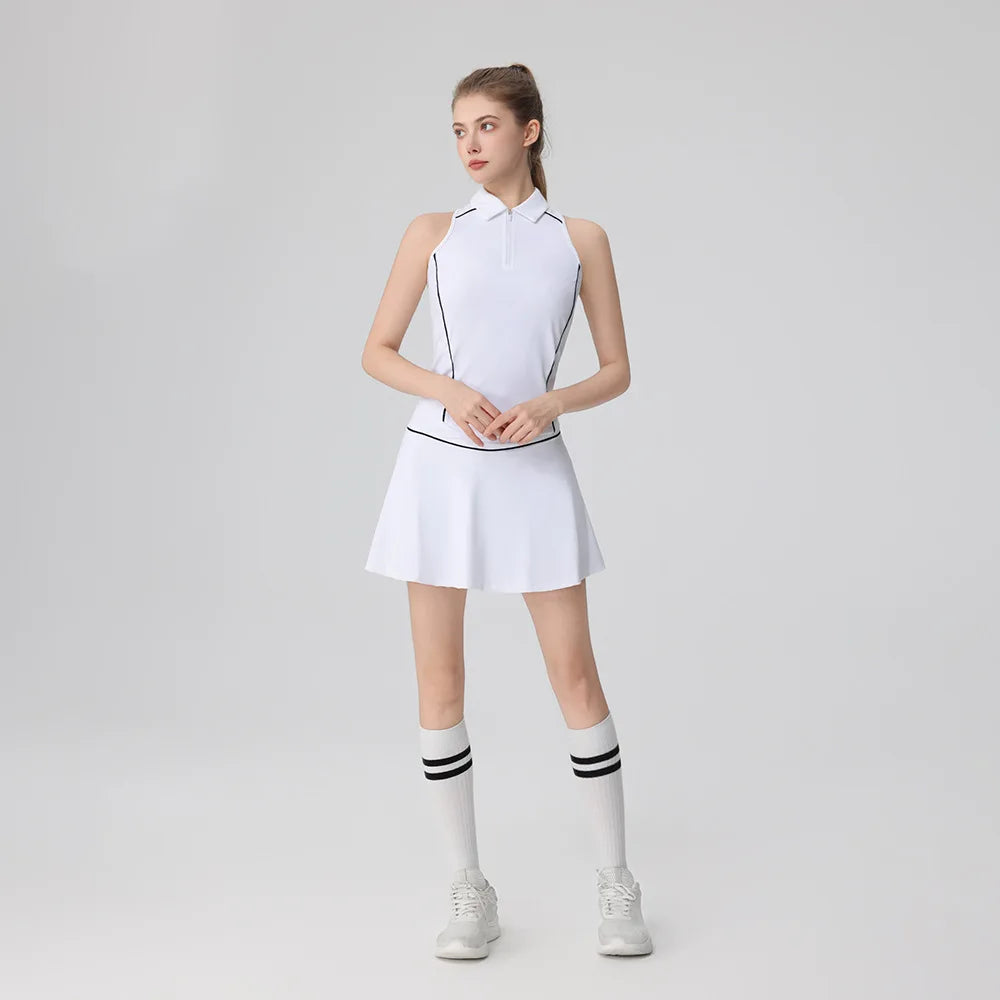 High Quality 2 PCS Tennis Skirt Short Sports Suit Breathable Quick Dry/Yoga/Golf/Gym Sportswear - GilloServ