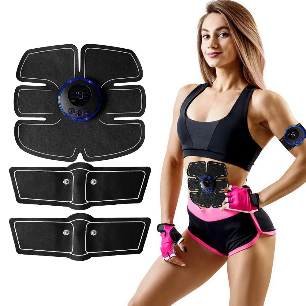 EMS Abdominal Muscle Stimulator Fitness ABS Arm Training Patches Muscle Exercise Wireless Weight Loss Men Women Home Gym Workout - GilloServ