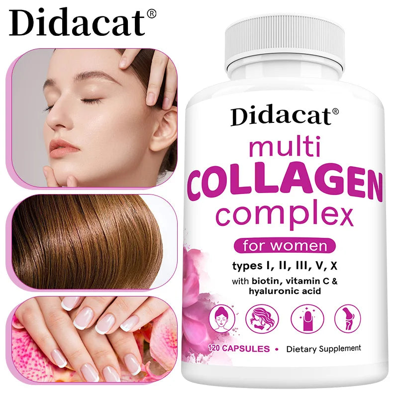 Collagen Complex - Biotin, Vitamin C, Hyaluronic Acid for Skin, Nails, Hair, Joints - GilloServ