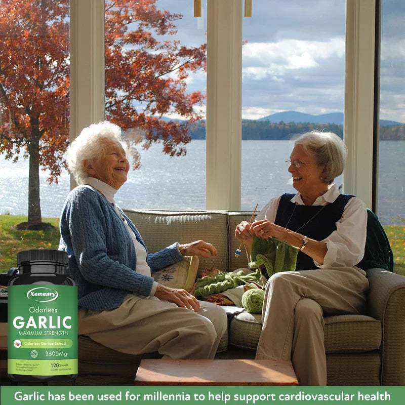 Organic Garlic Extract Capsule,for Immune and Cardiovascular, Cholesterol Health Support Nutrition Supplement - GilloServ