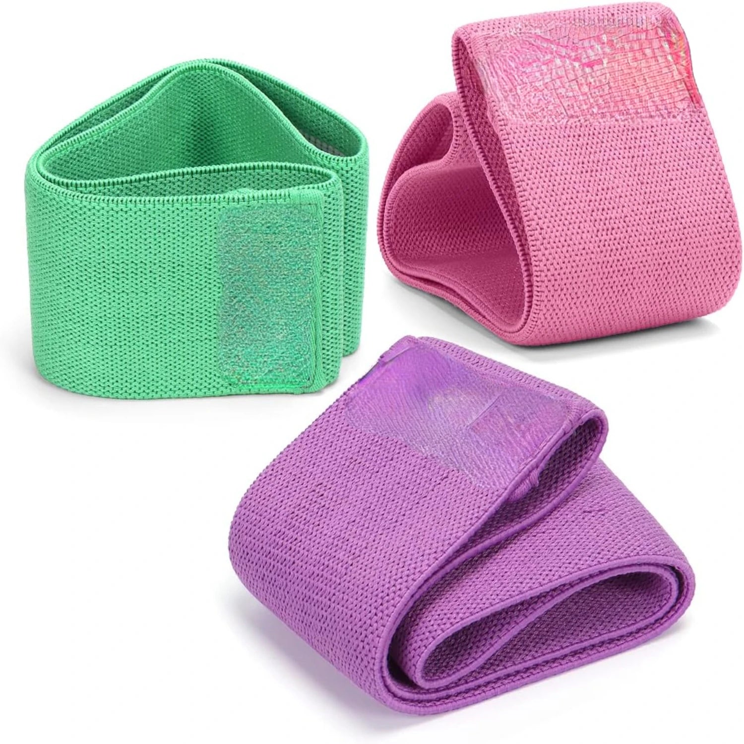 Sturdy Anti Slip Wide Resistance Bands Set for Legs// Butt //Hips - Elastic Exercise Loop - GilloServ