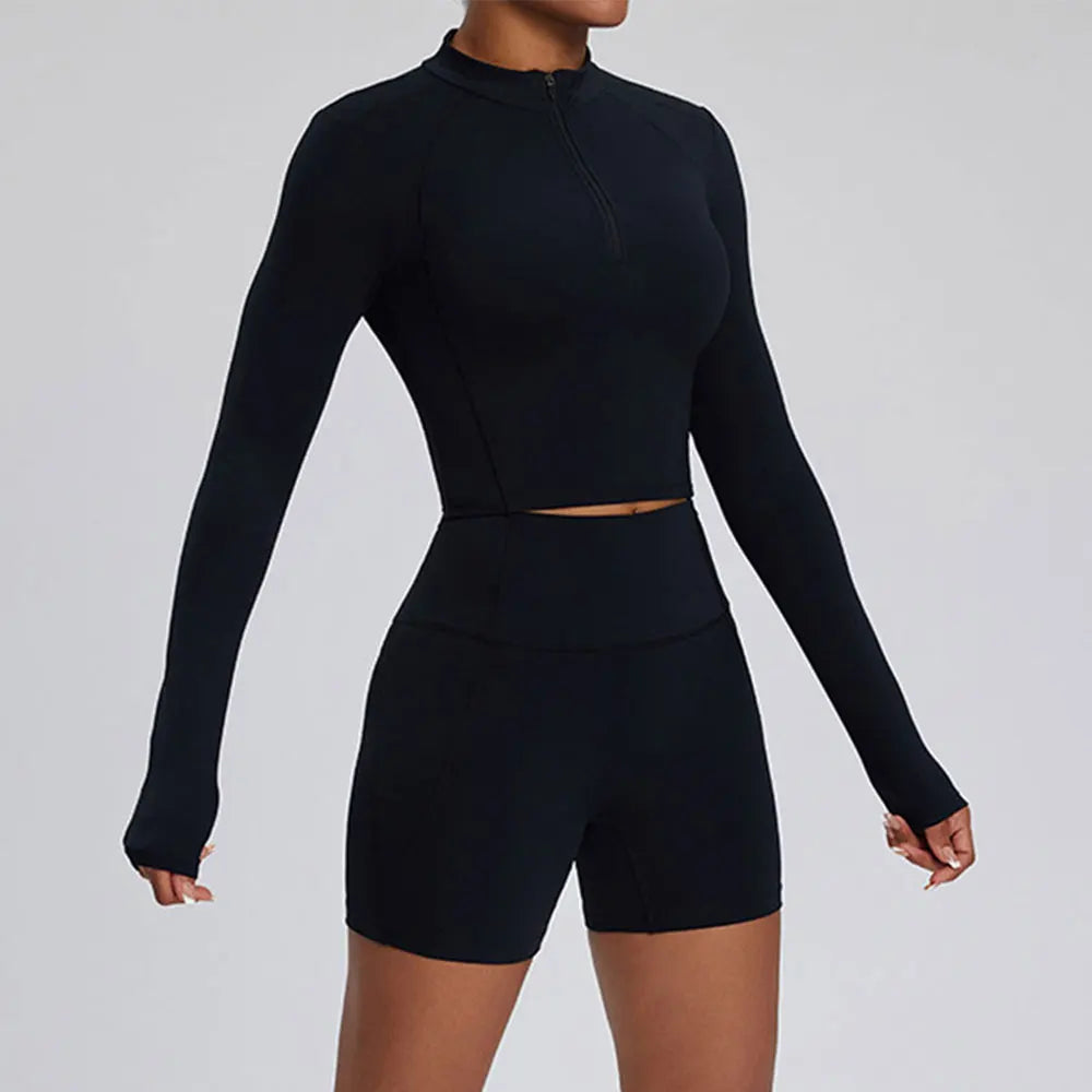 Best 2PCS Yoga Suit Gym Set Women Clothes Running Tracksuit Clothing - GilloServ