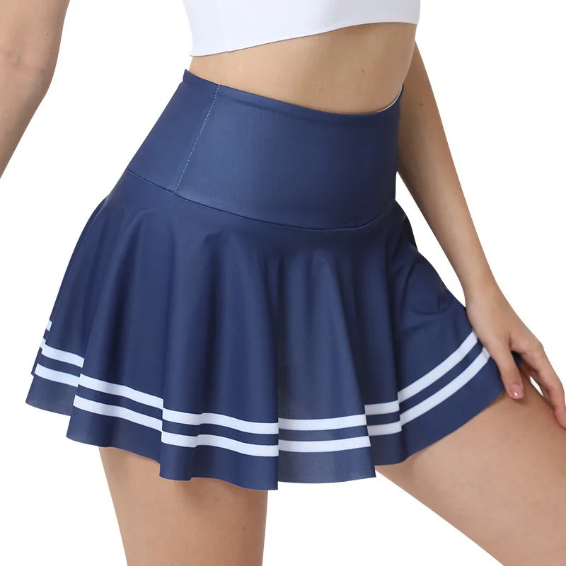 Floral Print Shorts Skirt Fashion High Waist Pleated Women sports - GilloServ