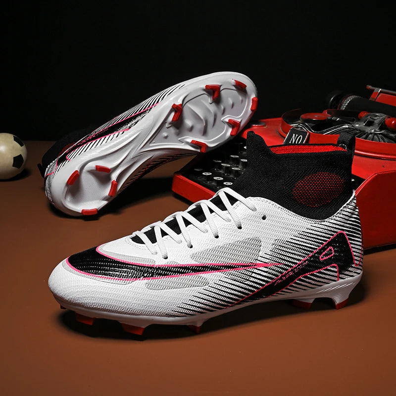 Best Quality New Football// Ultralight Long Spikes Soccer Shoes //Cleats/ Breathable Boot - GilloServ