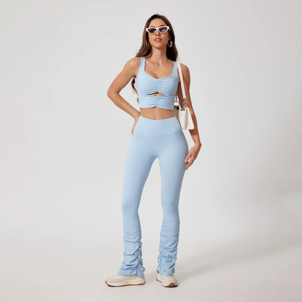 Seamless Yoga Sets// Sports Fitness High Waist Hip-lifting Shaping Trousers - GilloServ