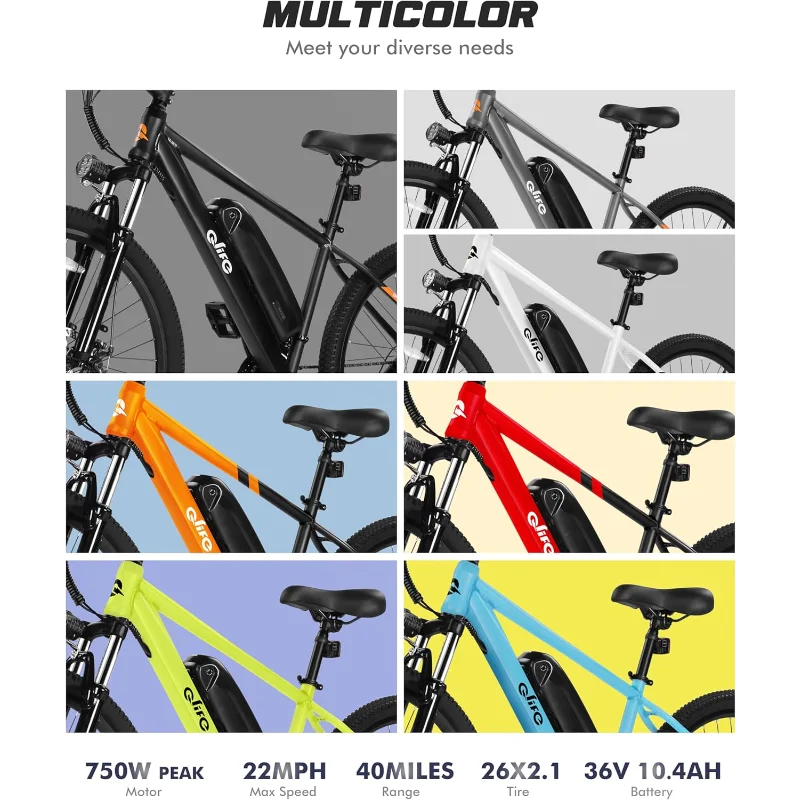 Racer Electric Bike for Adults - 21-Speed Mountain Lightweight - GilloServ