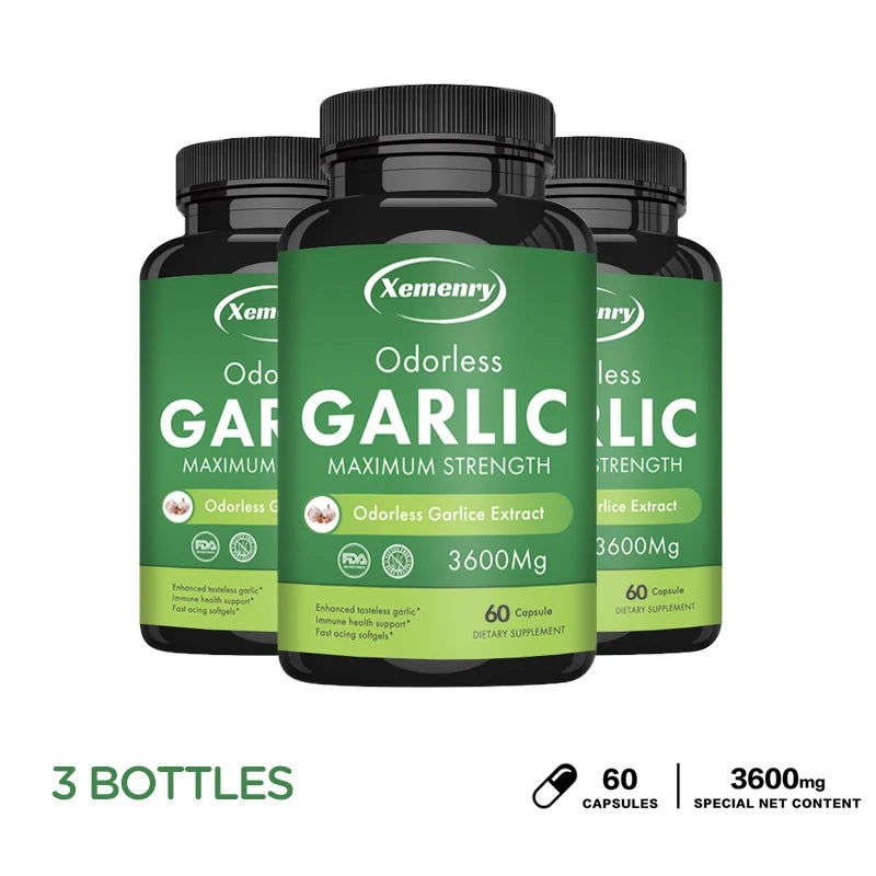 Organic Garlic Extract Capsule,for Immune and Cardiovascular, Cholesterol Health Support Nutrition Supplement - GilloServ