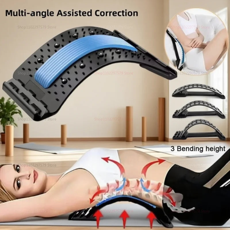 Lumbar Soothing Device Fitness Lumbar Massager Support Relaxation Tool Stretcher for Spine Pain Relief Massageador Equipment - GilloServ