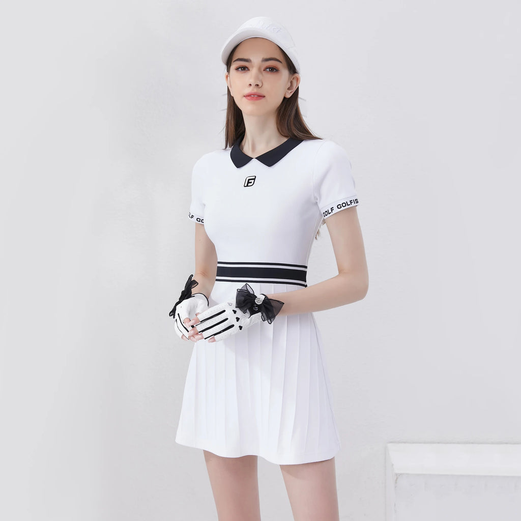New Style Golf Knitted Dress with Lapel Slim Fit Casual Sportswear - GilloServ