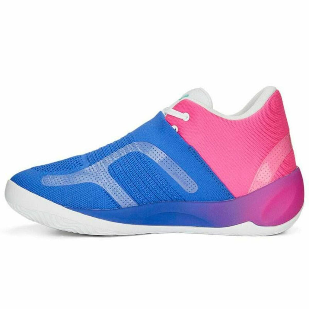 Basketball Shoes for Adults Puma Rise Pink Blue-4