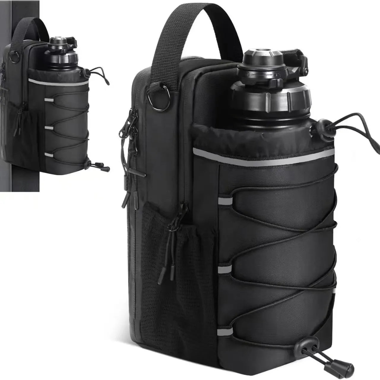 Magnetic Water Bottle//Bag Adjustable//Large Capacity Gym Bottle