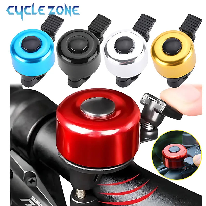 Universal Bike Bell Aluminum Alloy Mountain Road Bike Horn Alarm for Safety Cycling Bicycle Handlebar Bell Accessory Easy to Use - GilloServ