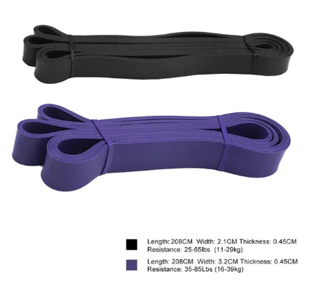 Unisex Fitness 208cm Rubber Resistance Yoga Band Pilates