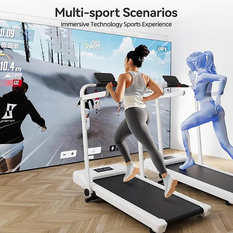 Hot Walking Pad Treadmill with 9% Incline Under-Desk for Home/Office 37.4inch Belt LCD Display Portable Foldable Safety Armrest - GilloServ