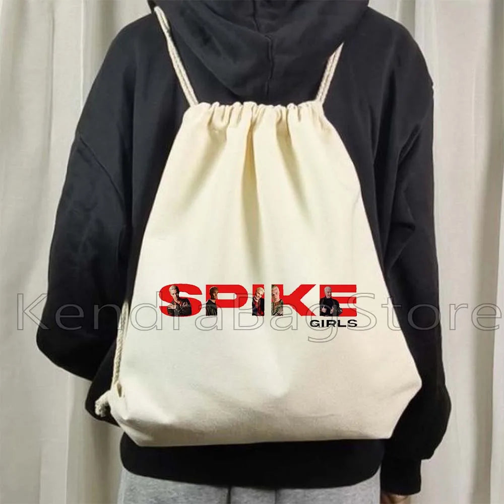 Fashion Spice Girls Print Canvas Drawstring Bags Soccer Backpack Gym - GilloServ