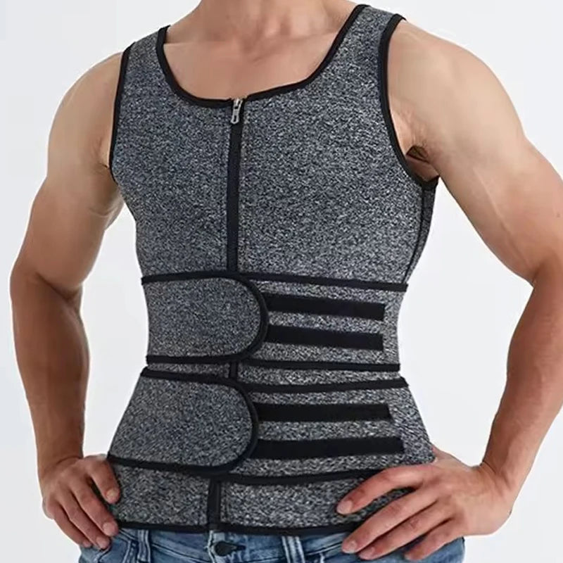 Workout Thermal Shirts Shapewear //Neoprene Sauna Vest Body Shaper// Men Weight Loss Jacket Sports Top Slimming Waist Trainer Corset - GilloServ