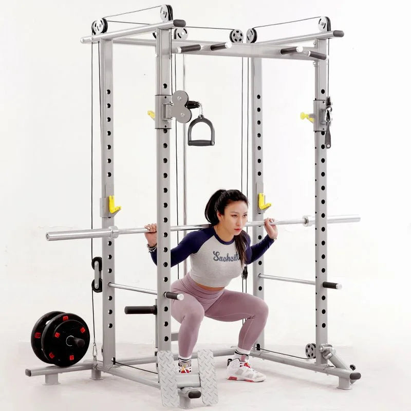 Heavy Duty Strength Trainer Power Cage Weights Workout - GilloServ